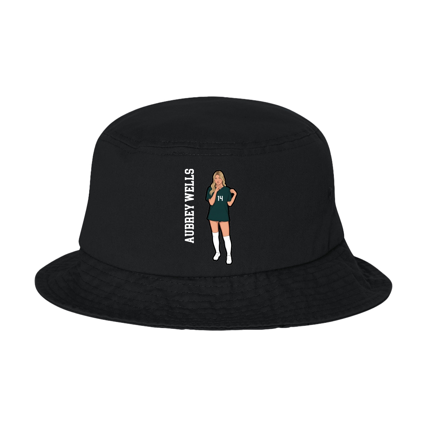 Bucket Cap — Name Vertical in Black