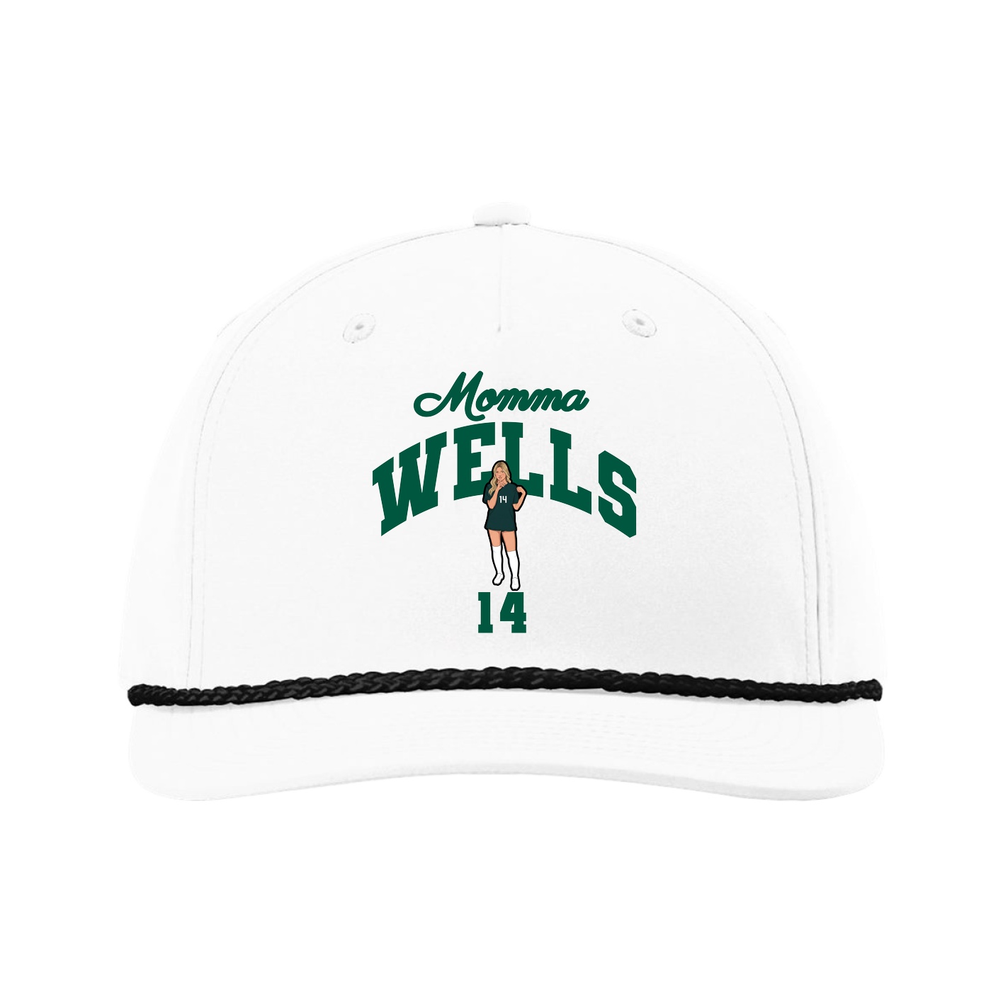 Five-Panel Classic Rope Cap — Mothers Day Arch in White