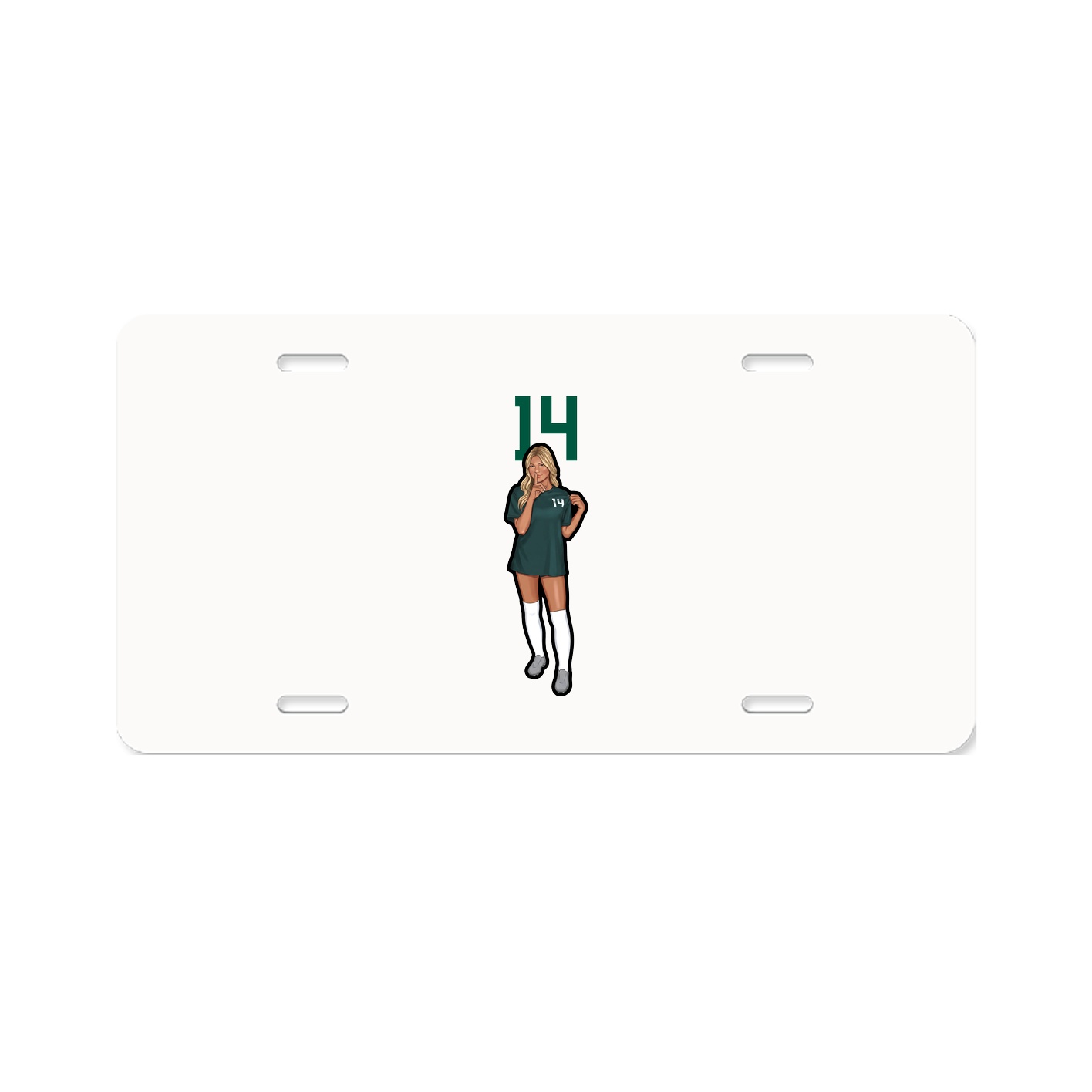 License Plate — Number Top in Classic