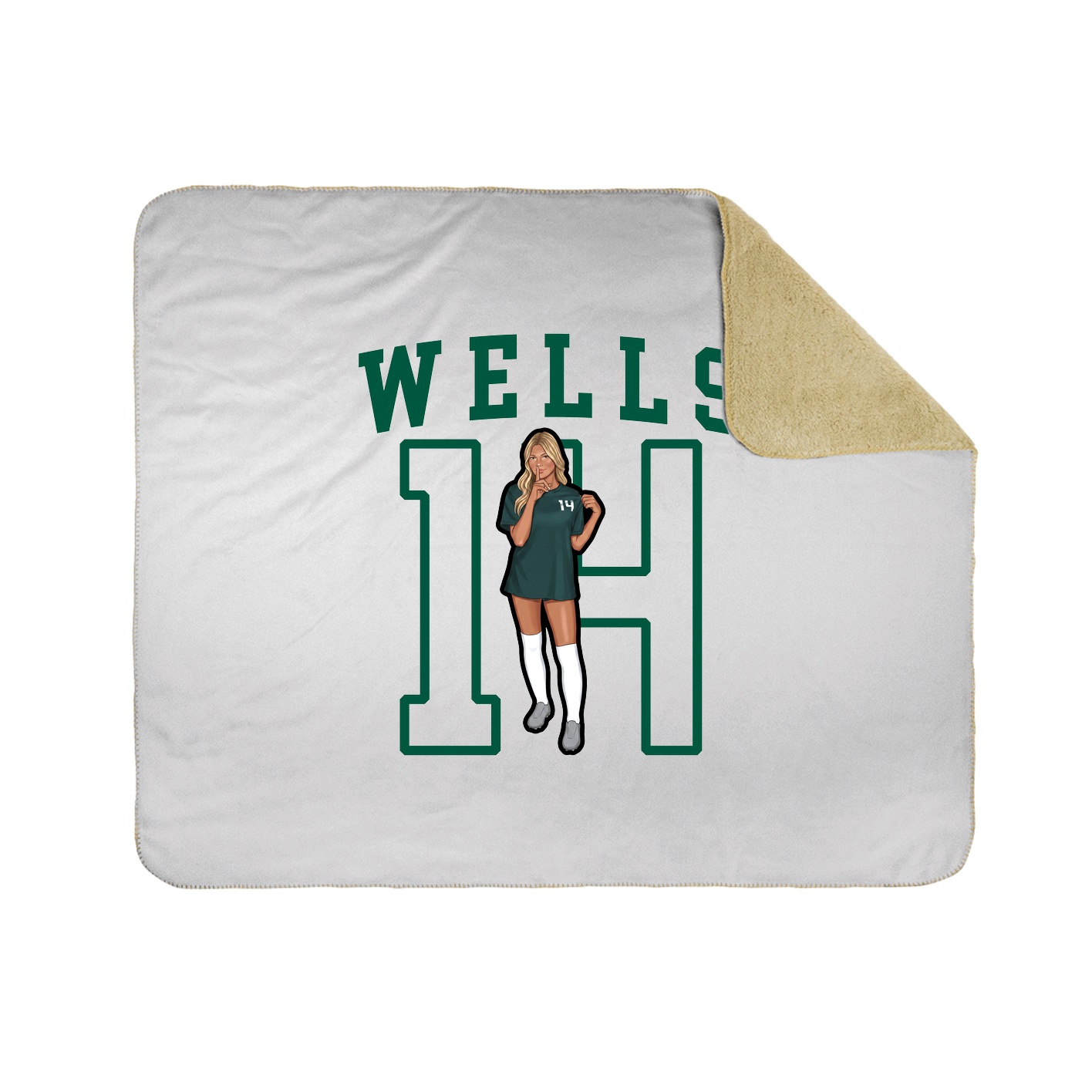 Throw Blanket — Shirsey in White