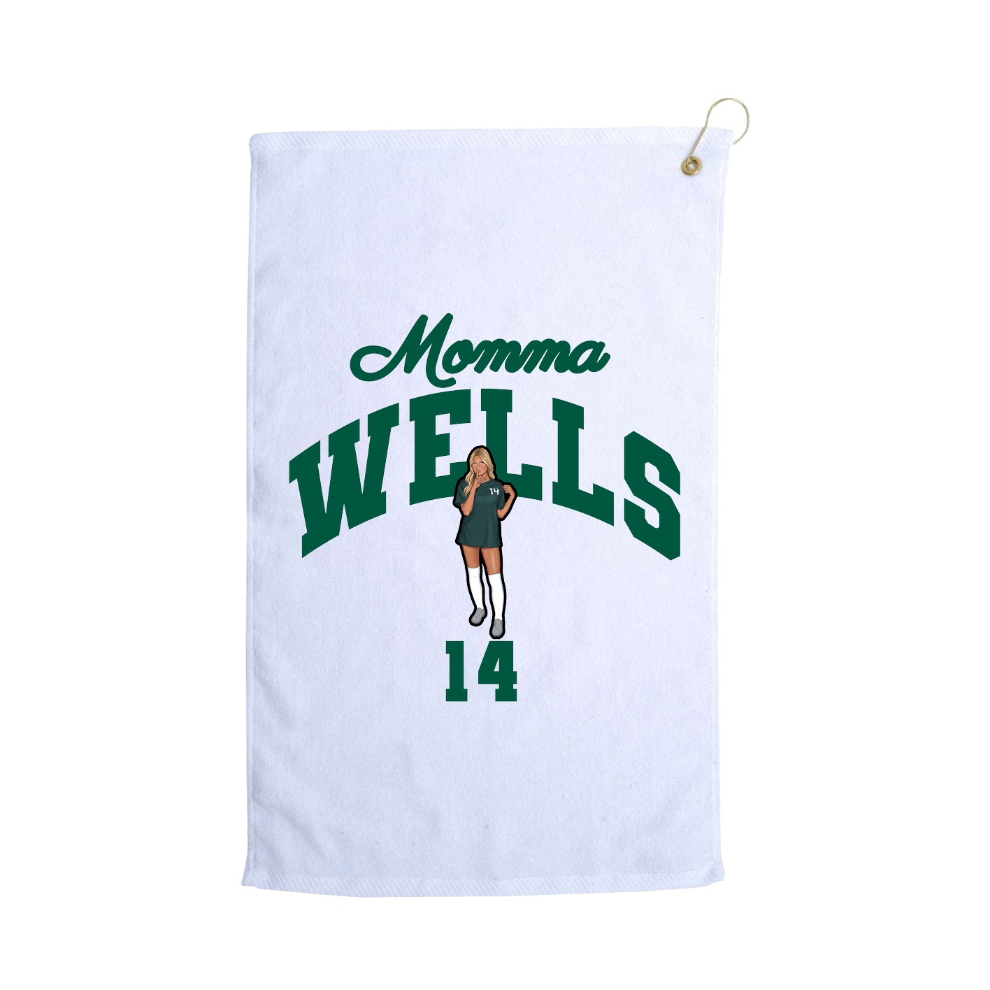 Golf Towel — Mothers Day Arch in White