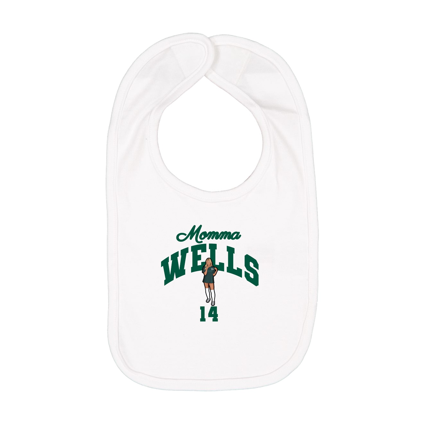 Infant Bib — Mothers Day Arch in White
