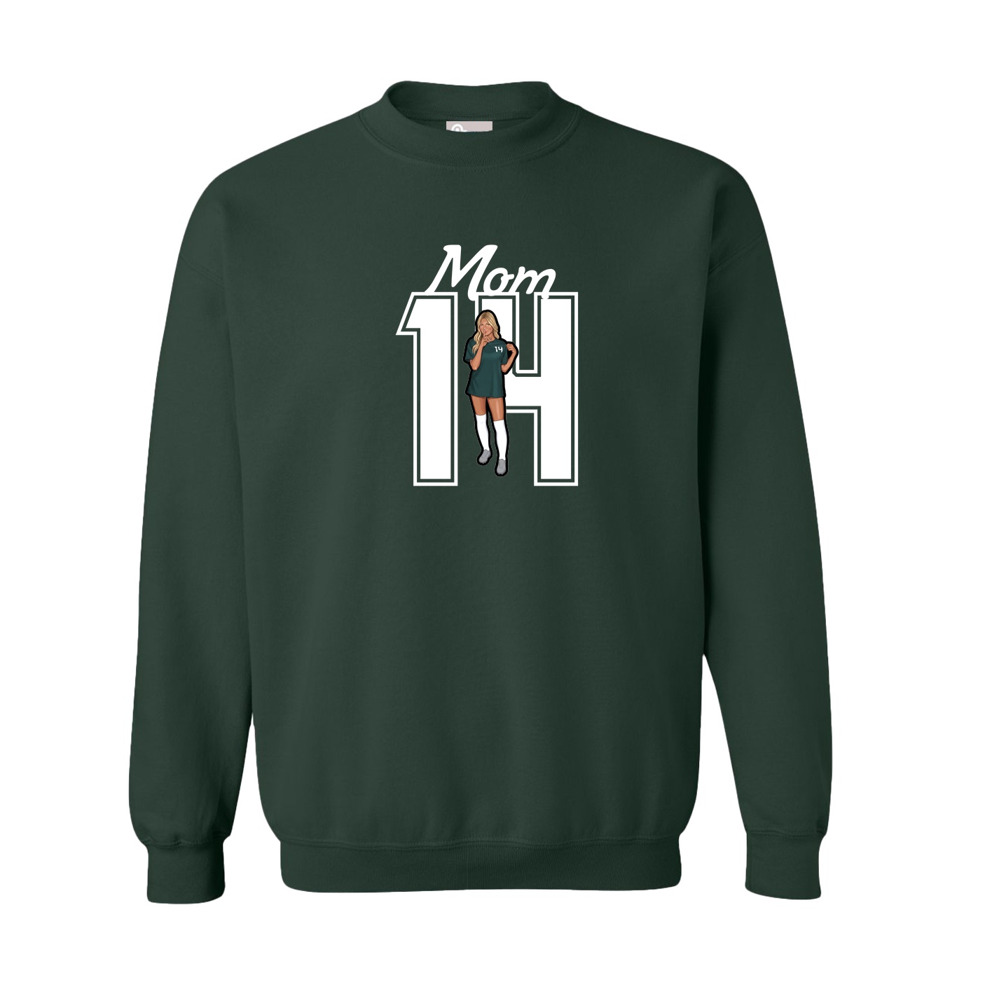 Fleece Crew — Mothers Day Shirsey in Green