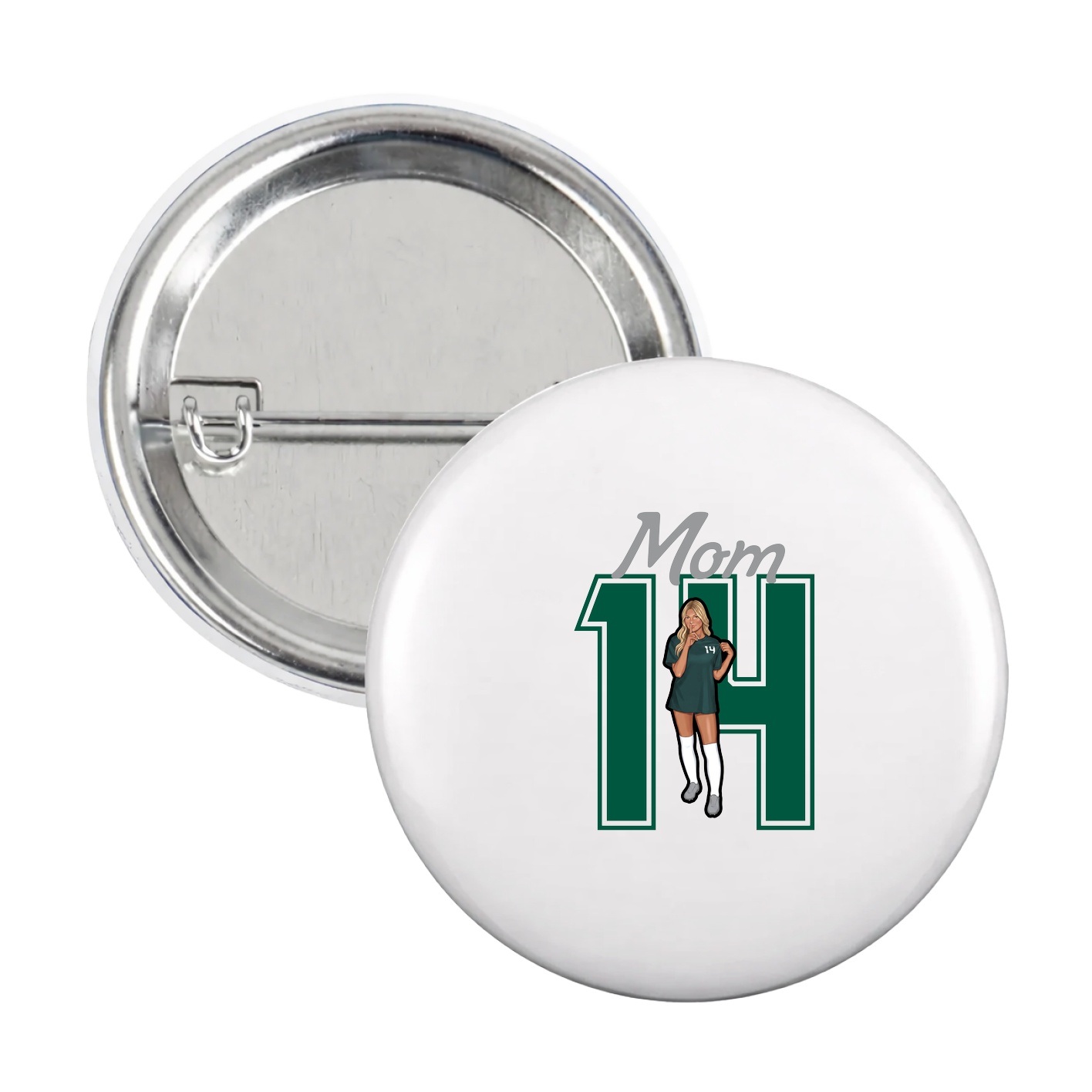 Game Day Button — Mothers Day Shirsey in White