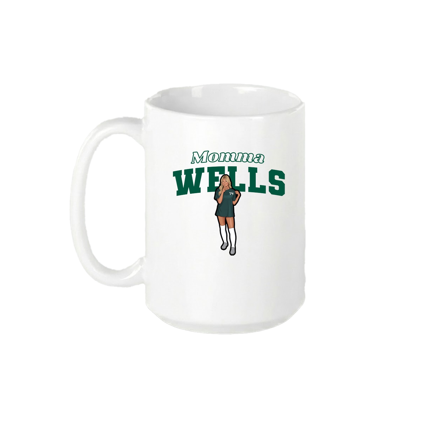 15oz Coffee Mug — Mothers Day Block in White