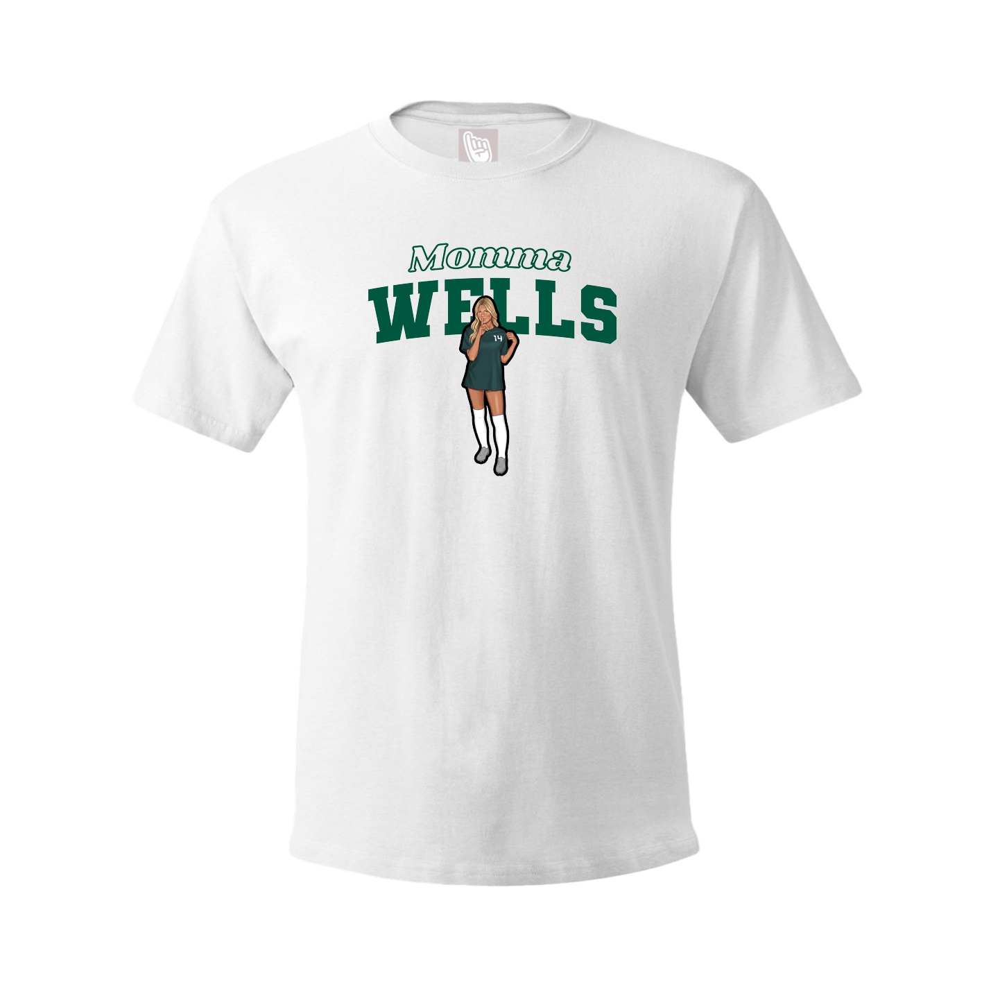 Youth Tee — Mothers Day Block in White
