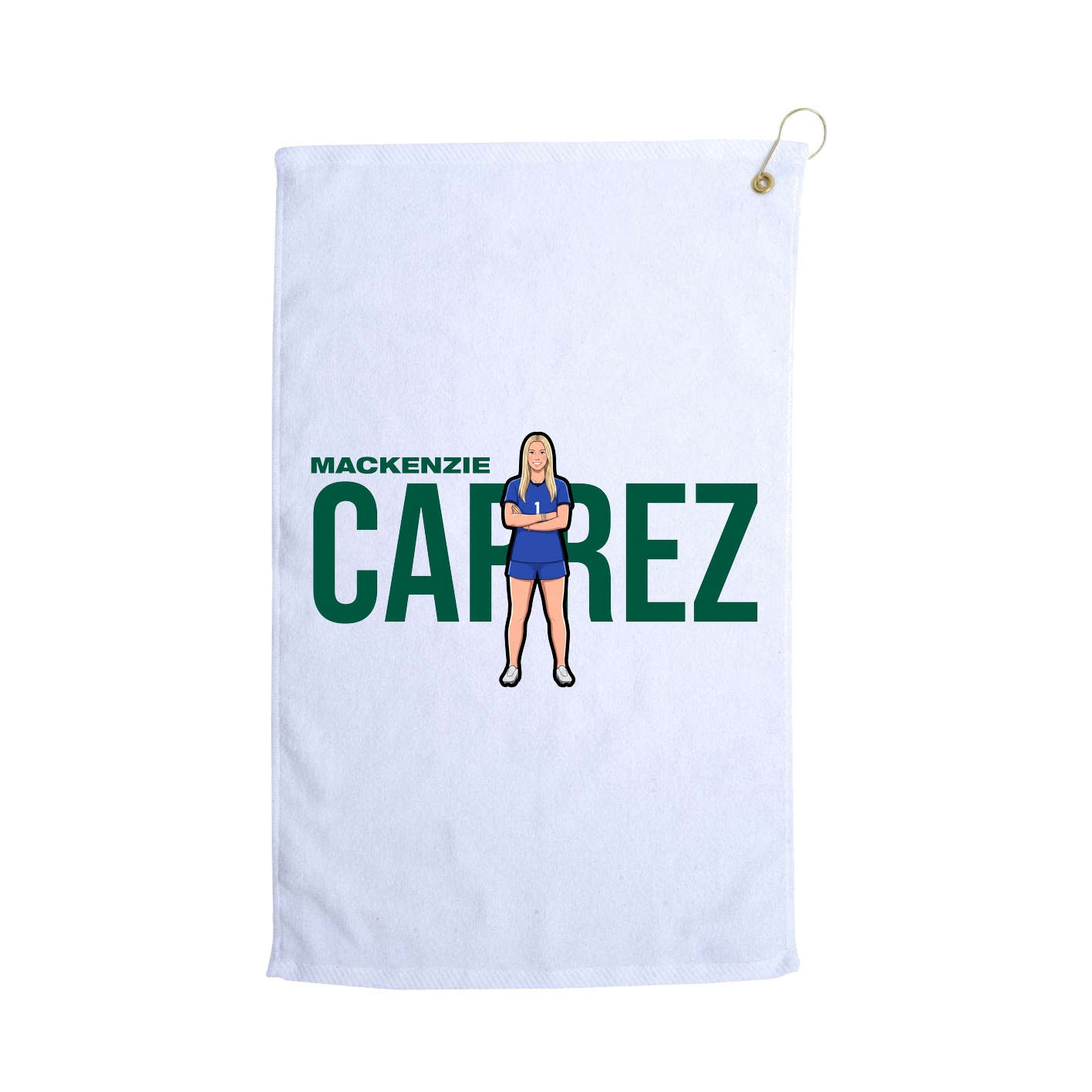 Golf Towel — Player Name in White