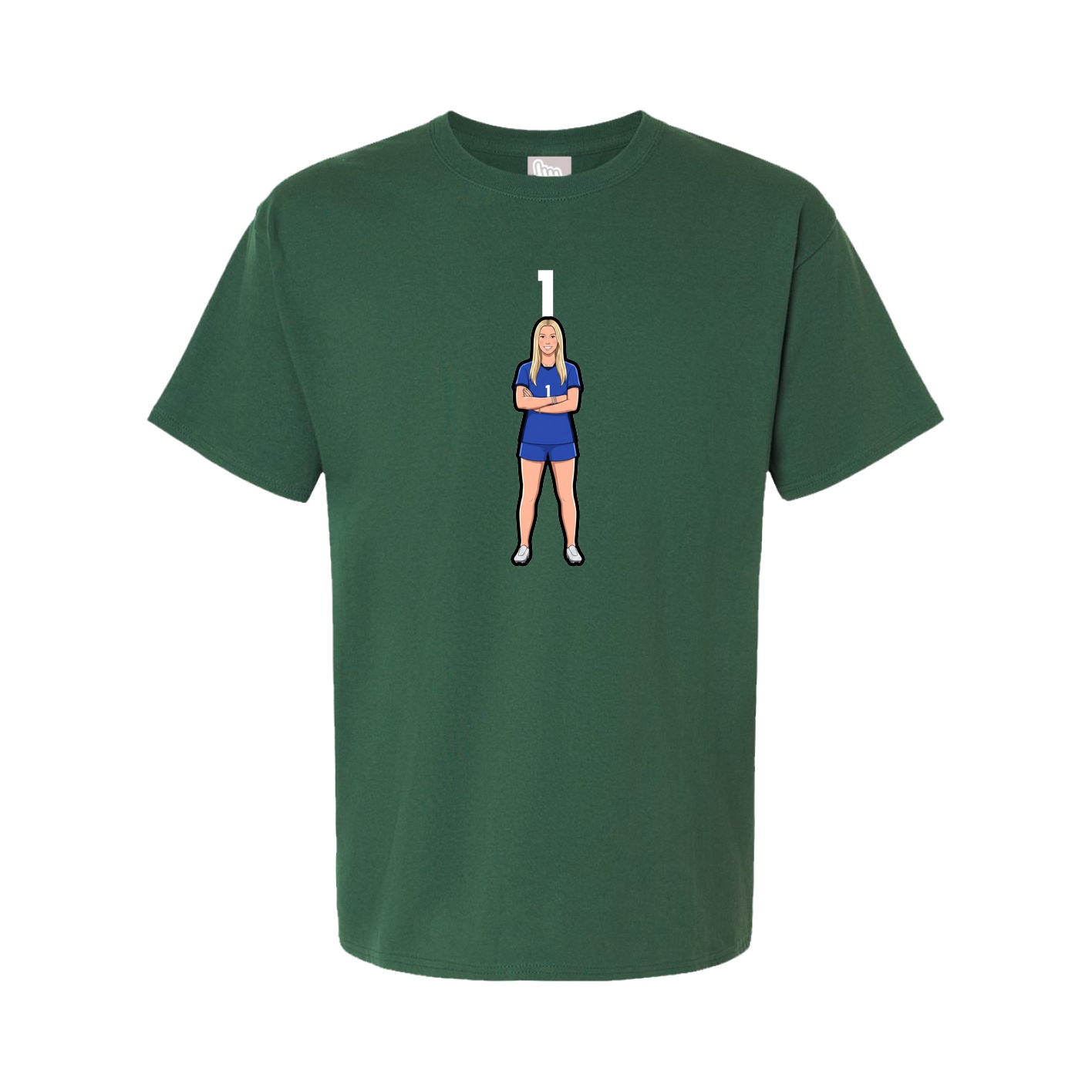 Youth Tee — Number Top in Green