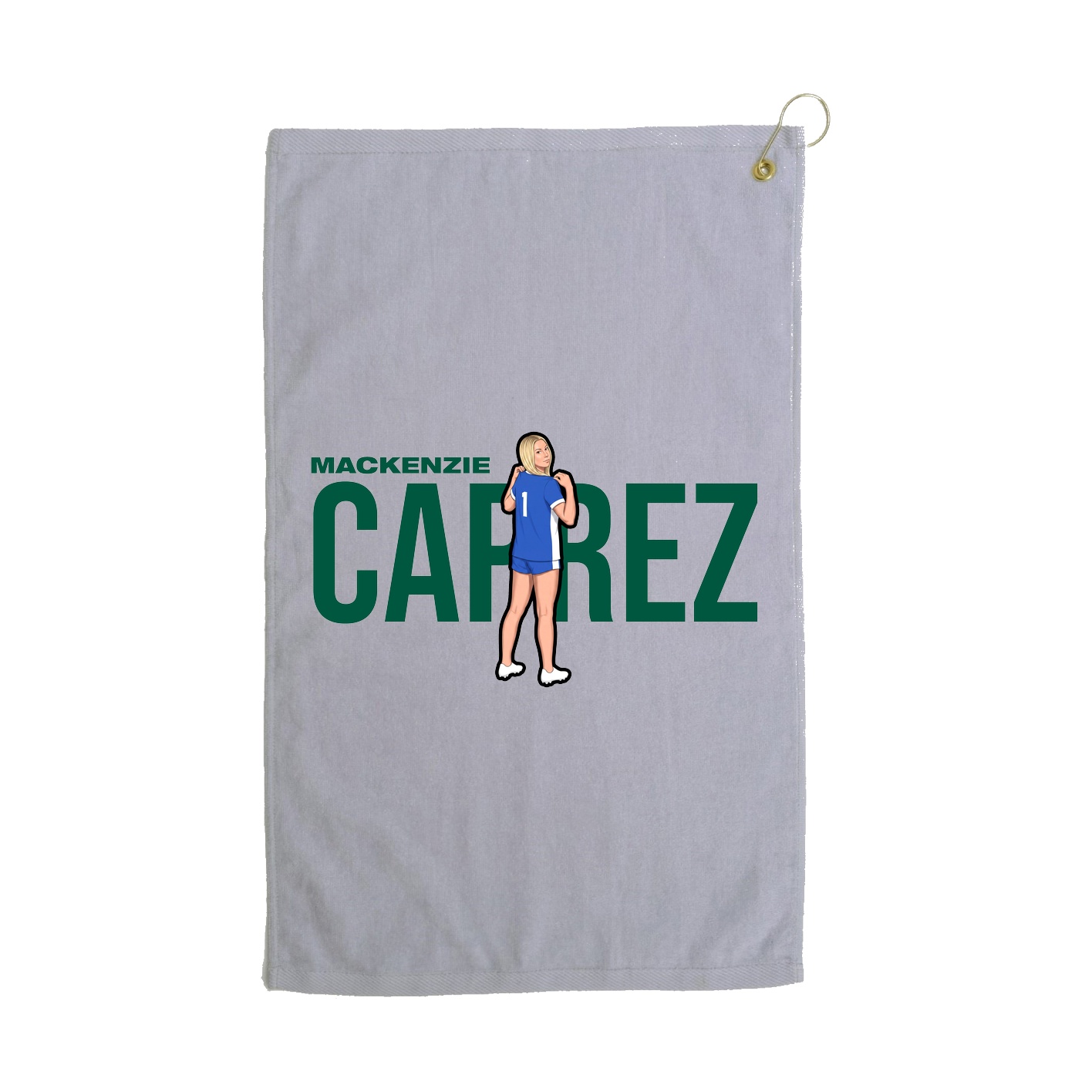 Golf Towel — Player Name in Grey