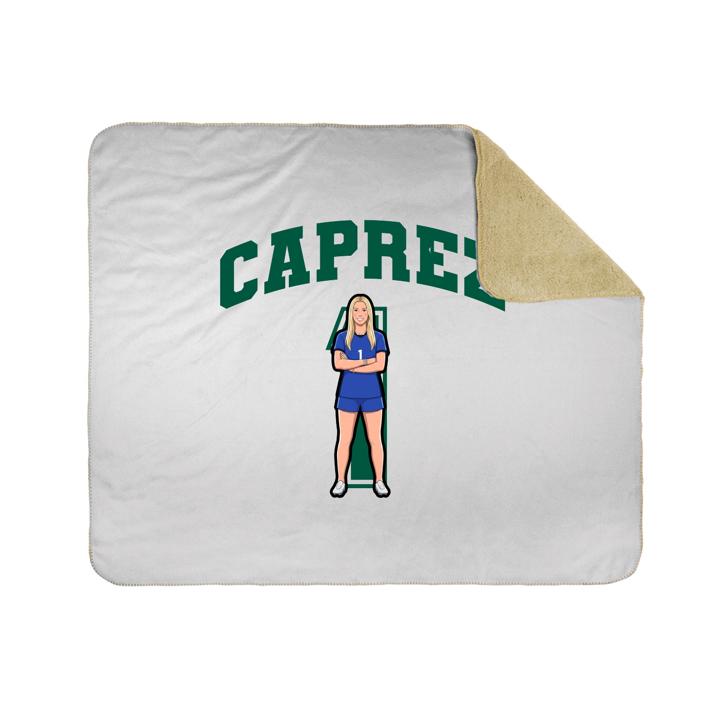 Throw Blanket — Number in White