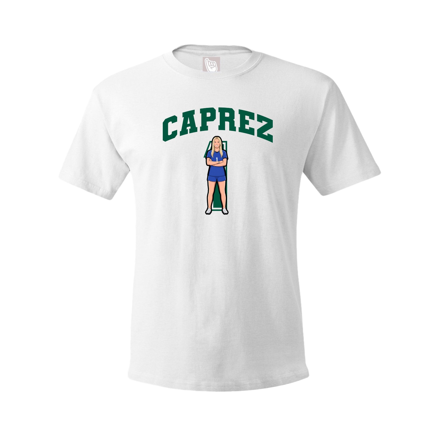 Youth Tee — Number in White