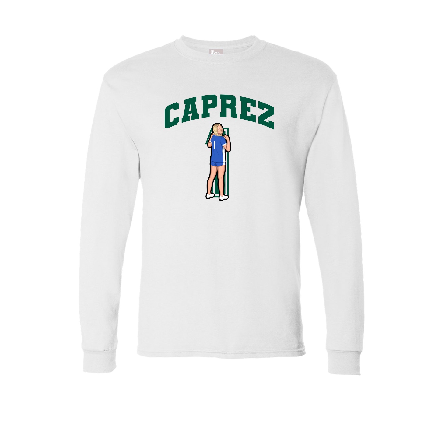 Long Sleeve Tee — Number in White