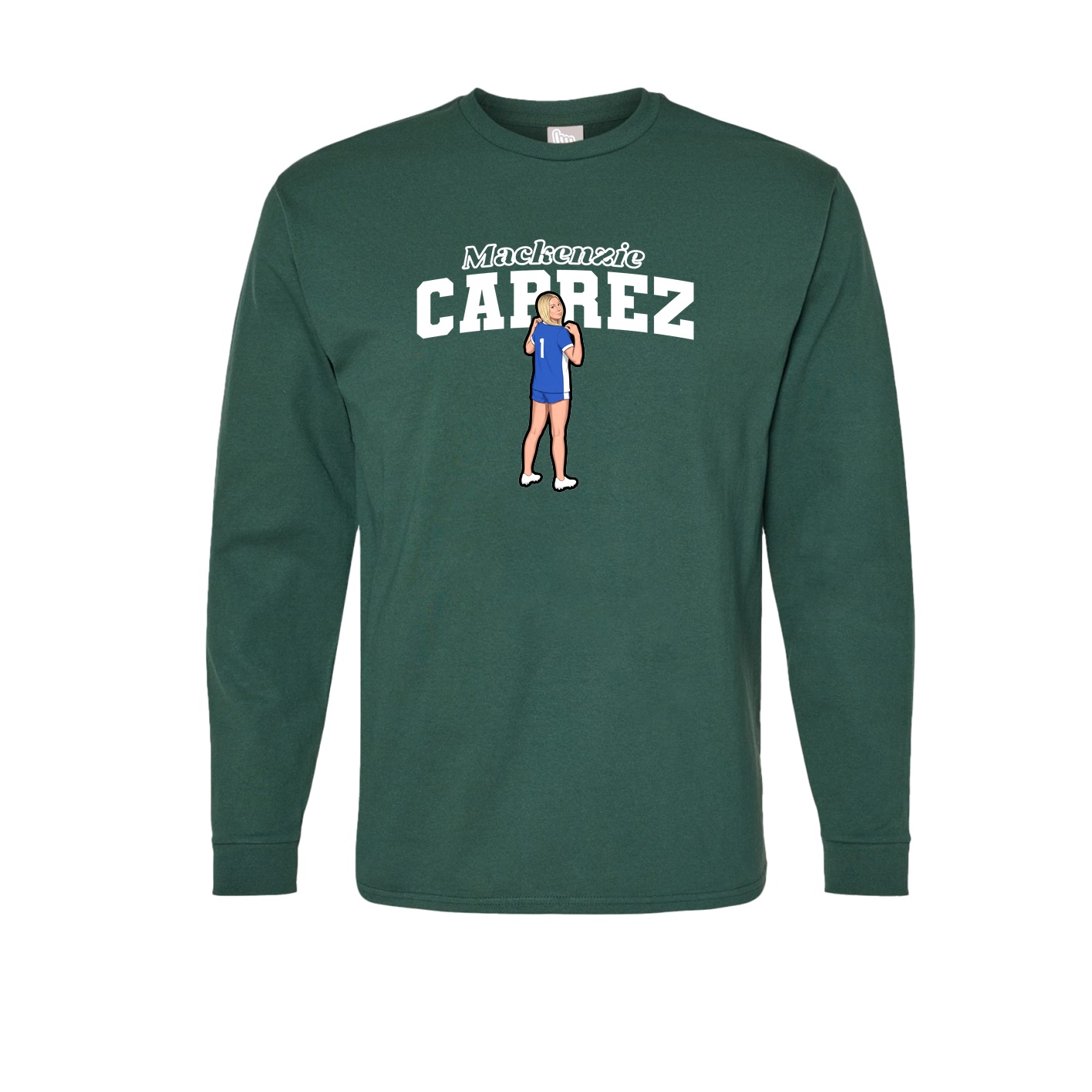 Long Sleeve Tee — Name Arch in Green