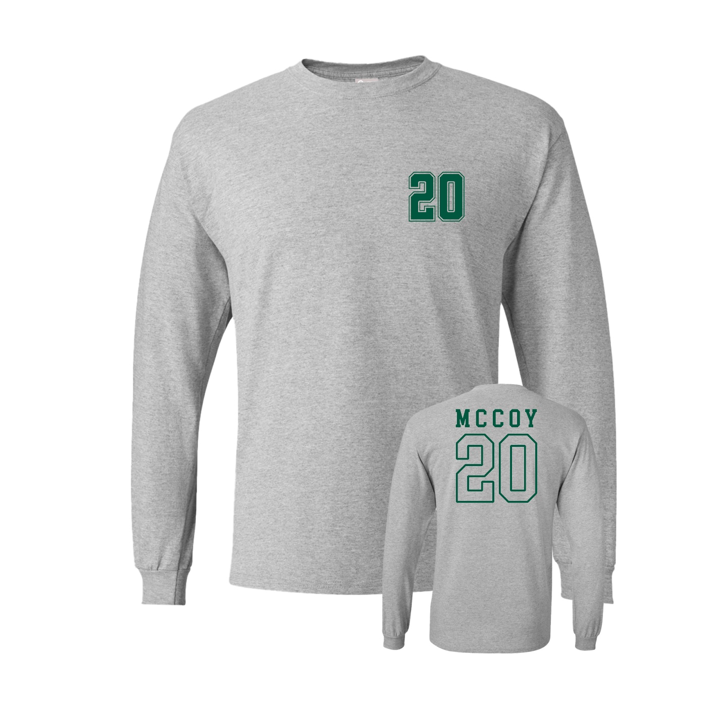 Long Sleeve Tee — Chest Back in Grey