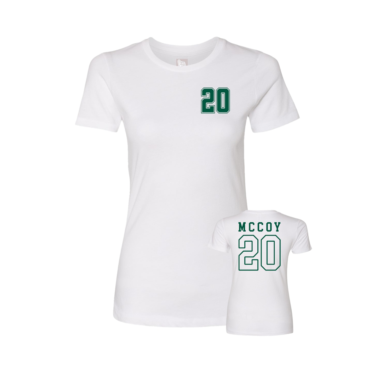 Womens Tee — Chest Back in White