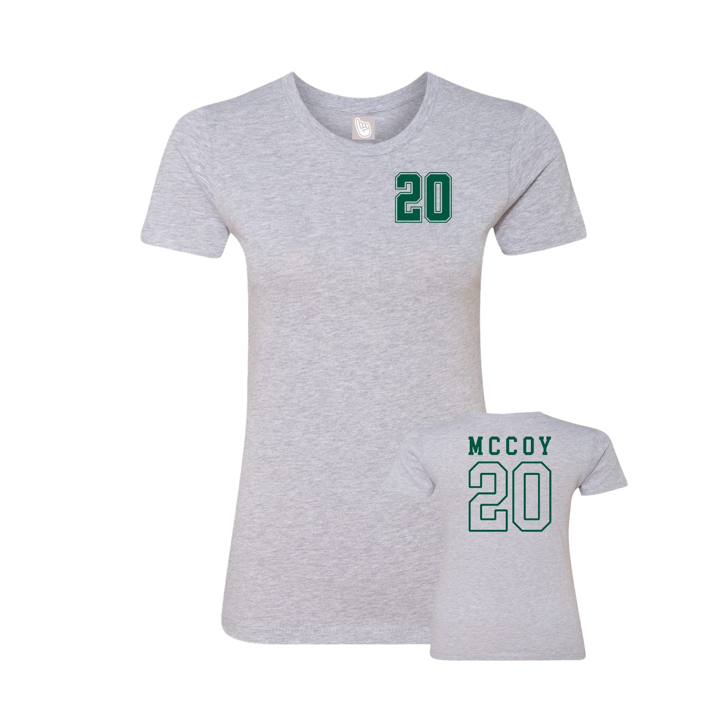 Womens Tee — Chest Back in Grey