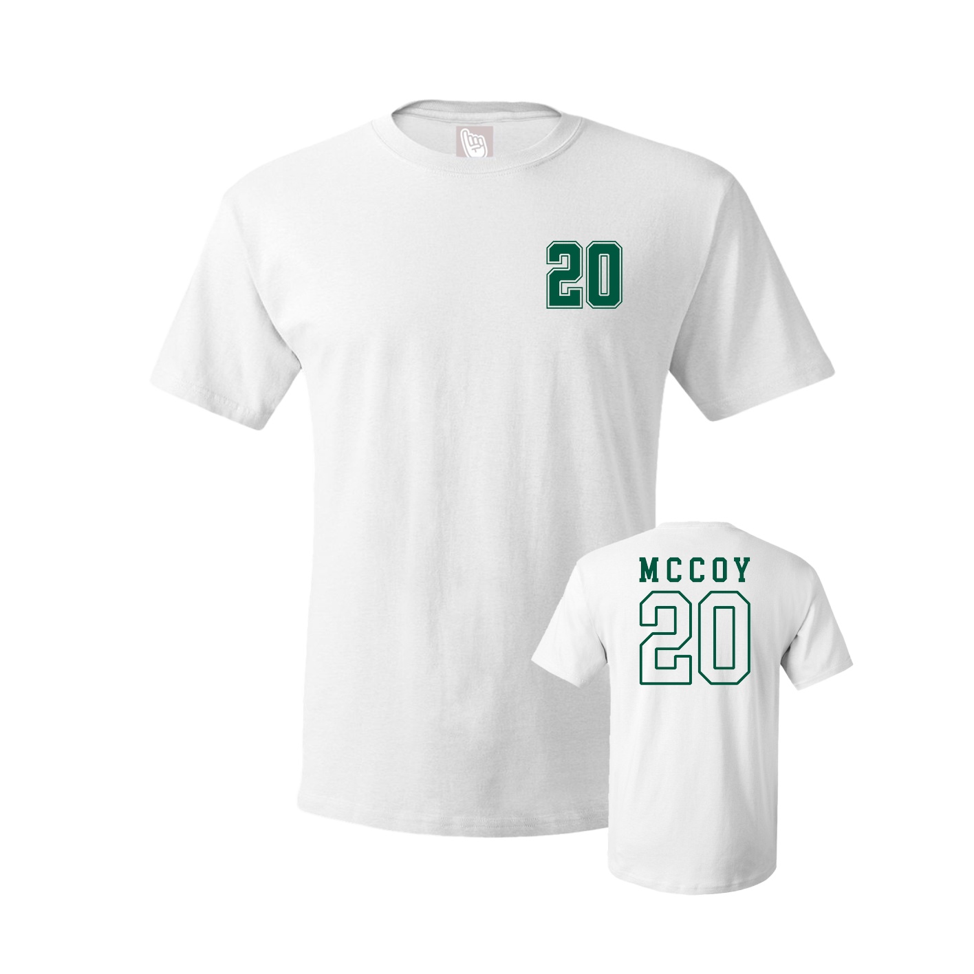 Youth Tee — Chest Back in White
