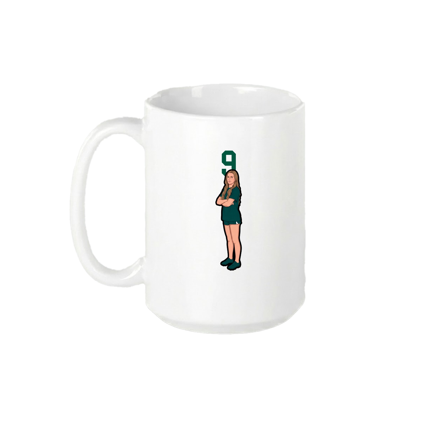 15oz Coffee Mug — Number Top in White