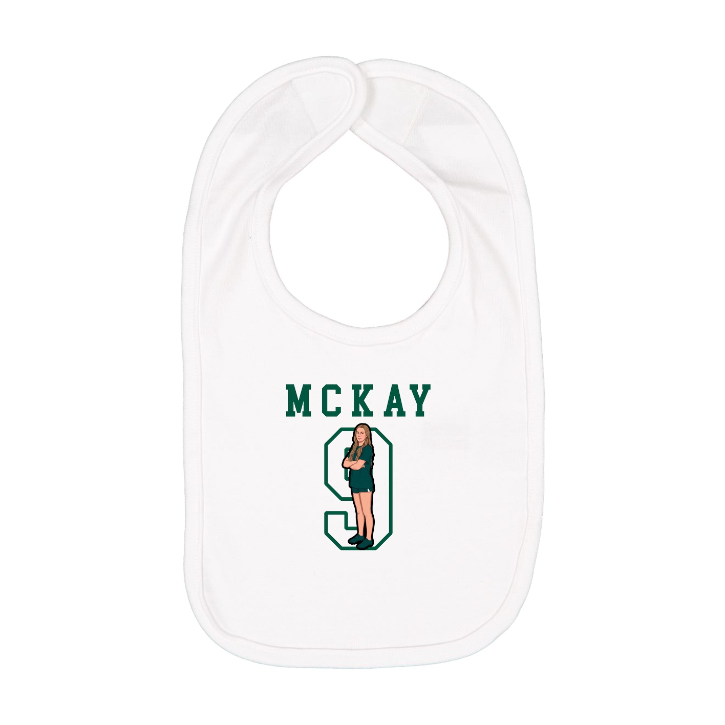 Infant Bib — Shirsey in White