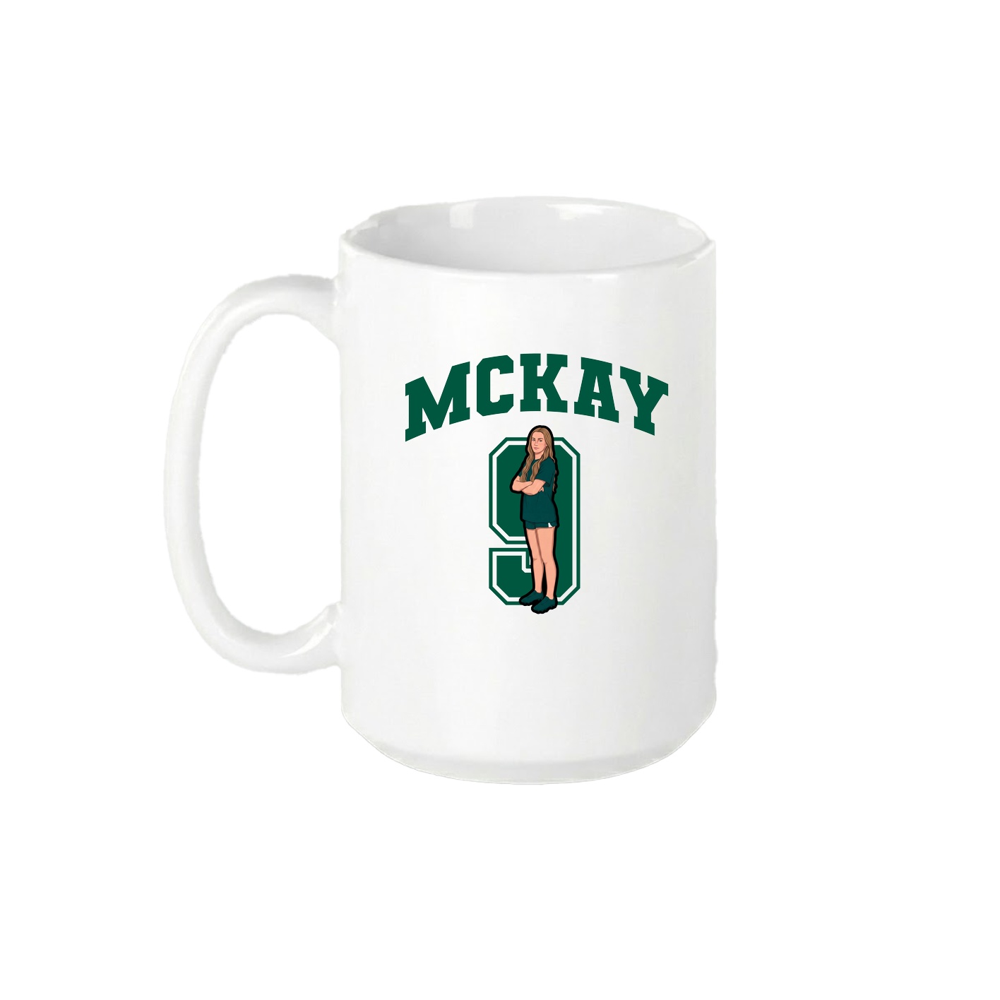 15oz Coffee Mug — Number in White