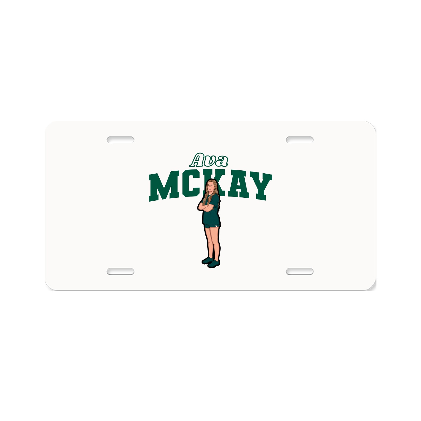 License Plate — Name Arch in Classic