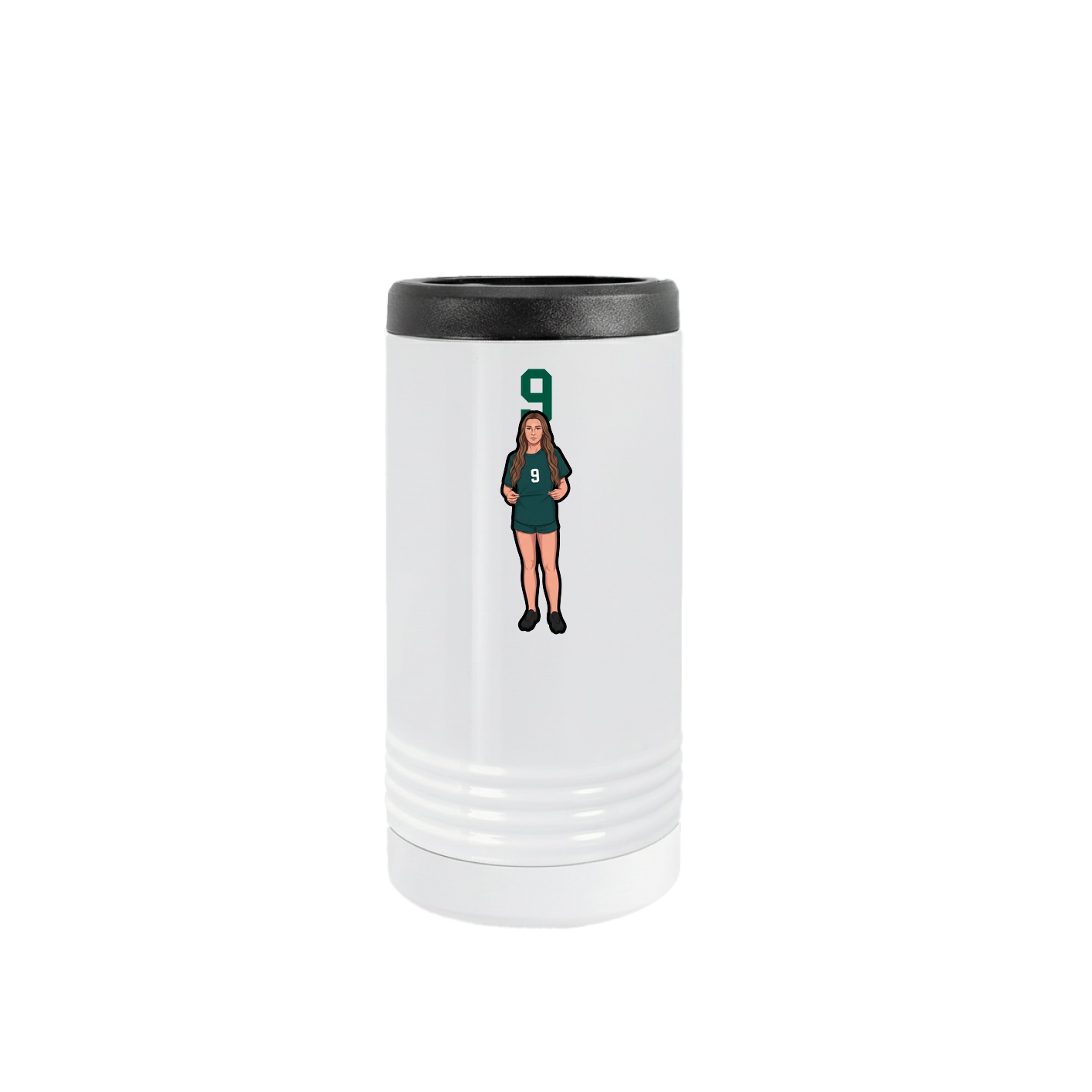 Slim Beverage Holder — Number Top in White