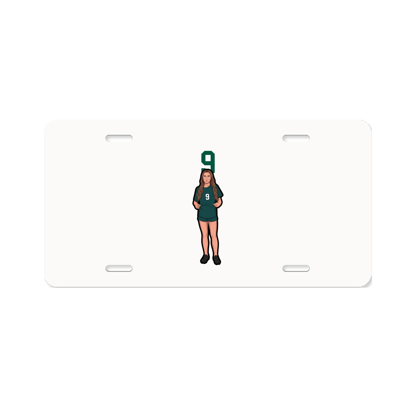 License Plate — Number Top in Classic