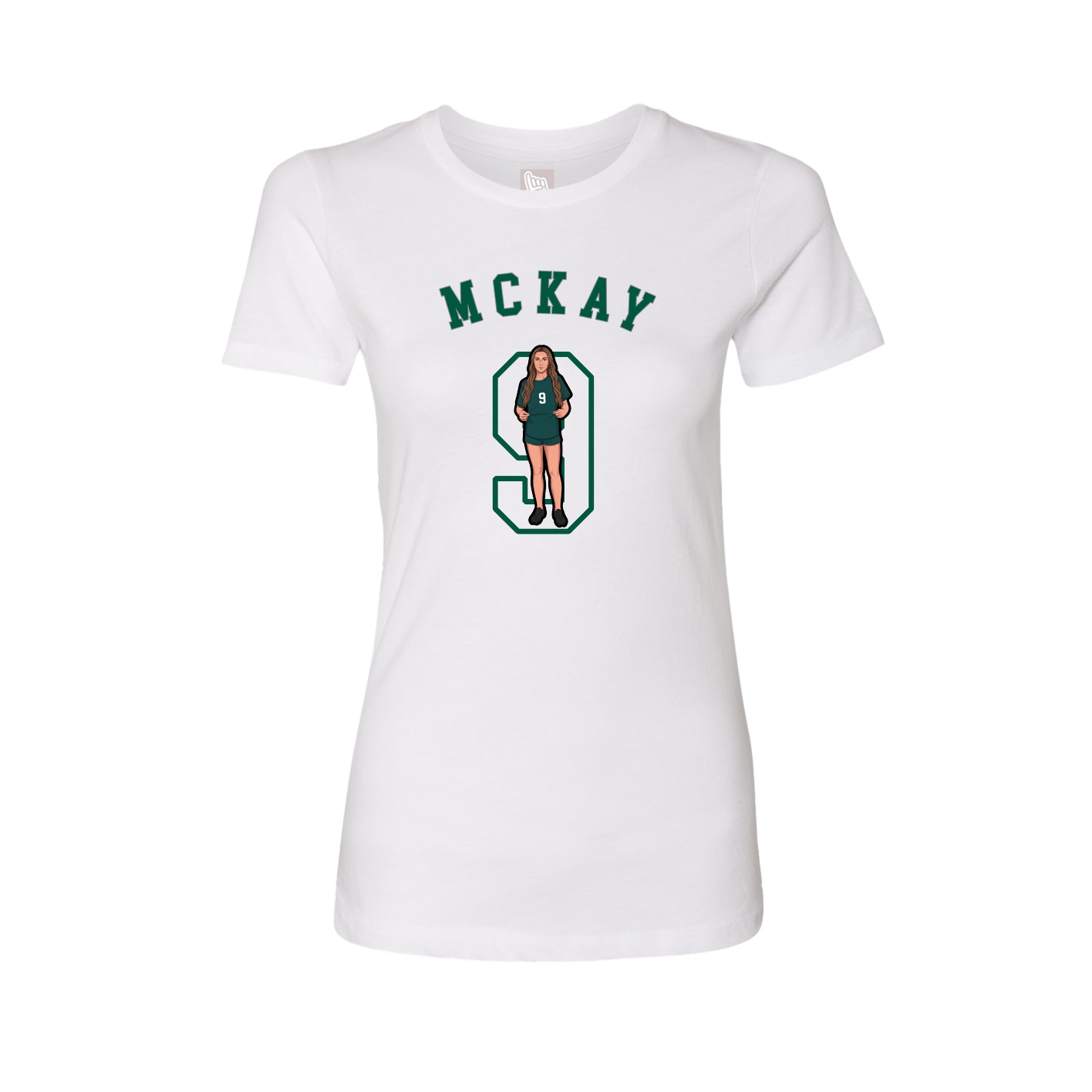 Fitted Women's Tee — Shirsey Arch in White