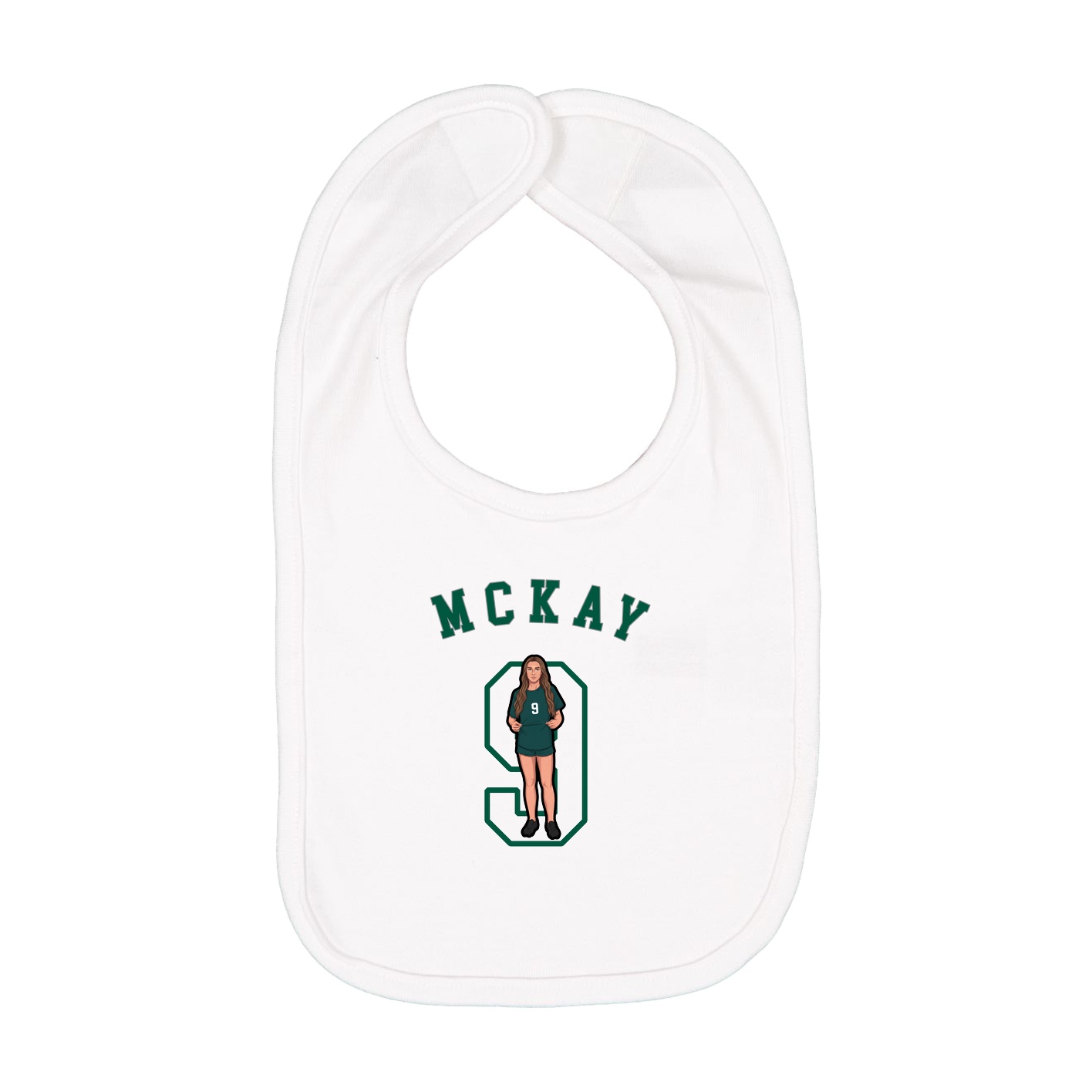 Infant Bib — Shirsey Arch in White