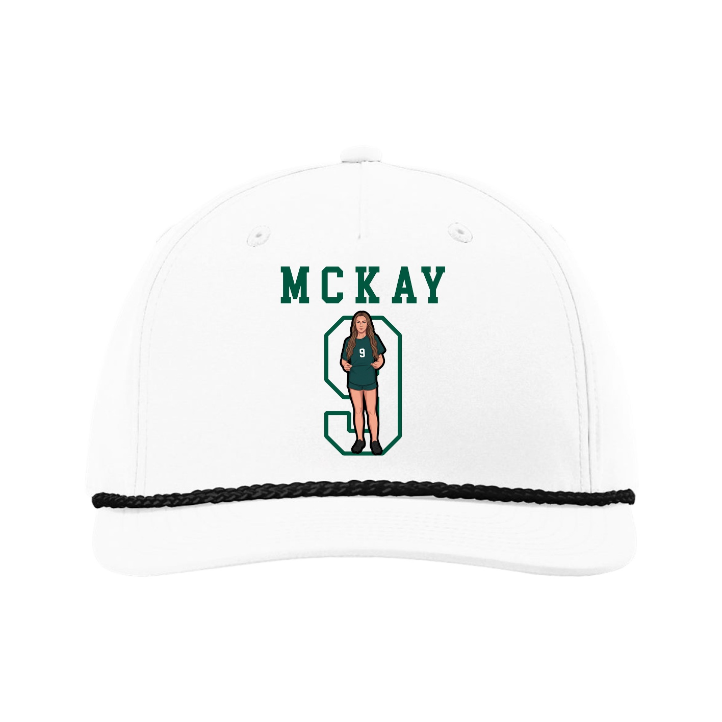 Five-Panel Classic Rope Cap — Shirsey in White