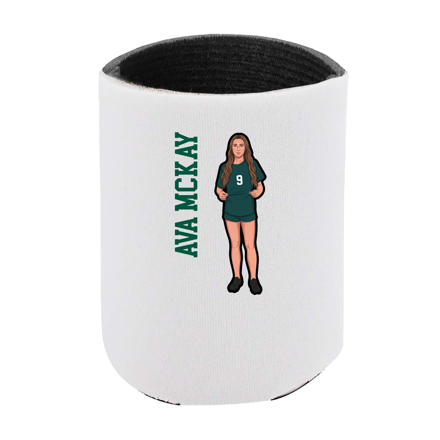 Can Holder — Name Vertical in White