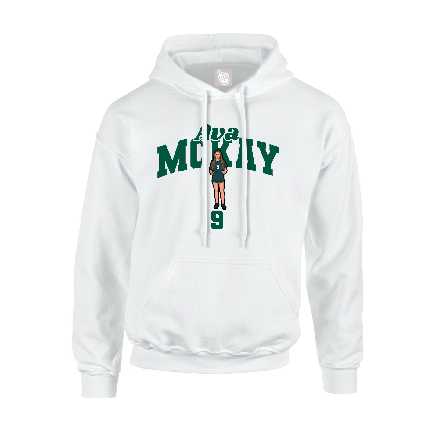 Hoodie — Signature Arch in White