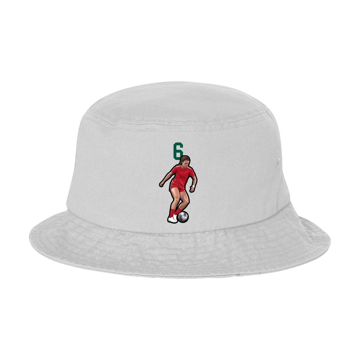 Bucket Cap — Number Top in White