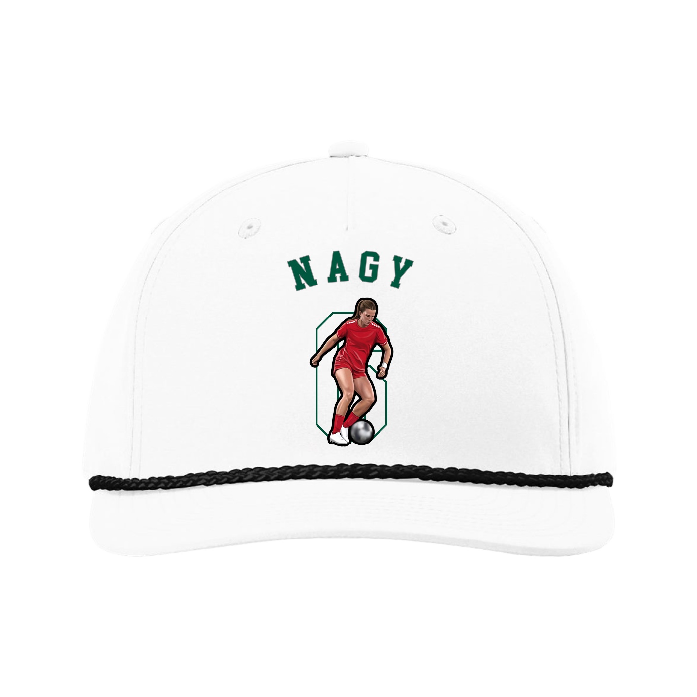 Five-Panel Classic Rope Cap — Shirsey Arch in White