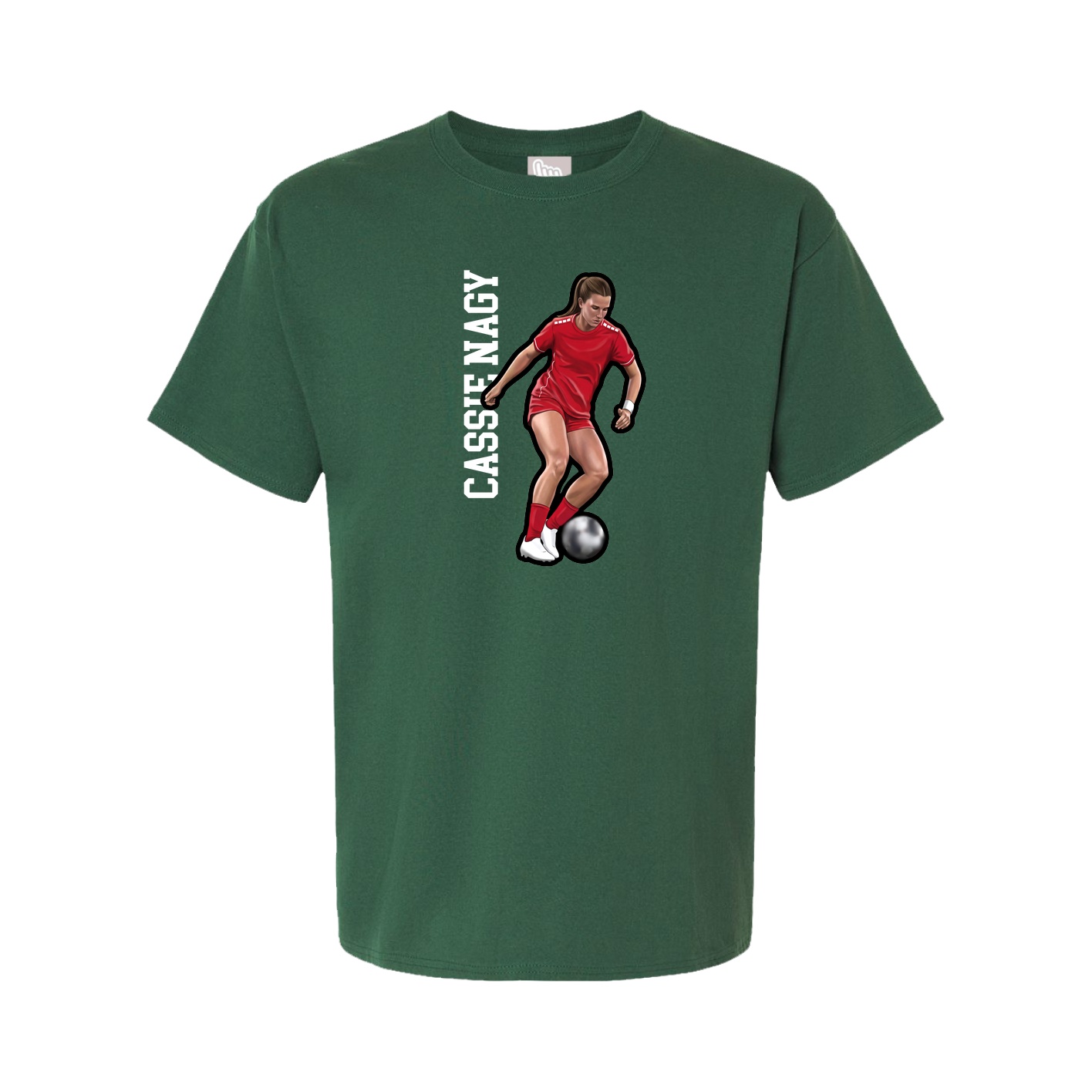 Youth Tee — Name Vertical in Green