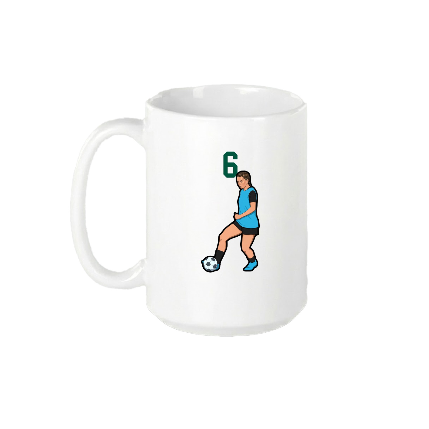 15oz Coffee Mug — Number Top in White