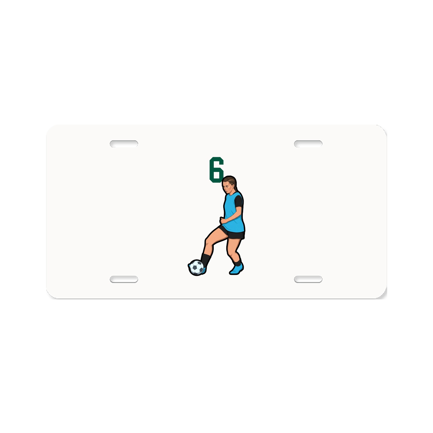 License Plate — Number Top in Classic