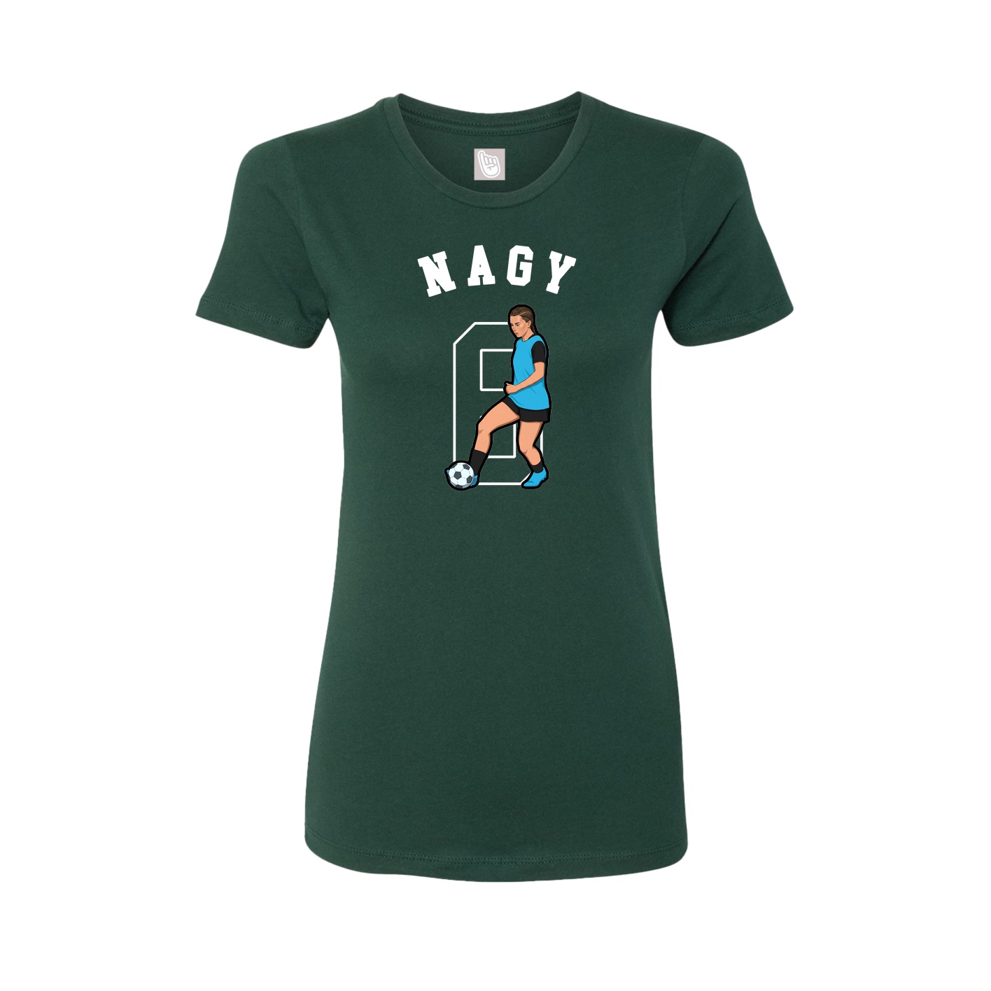 Fitted Women's Tee — Shirsey Arch in Green