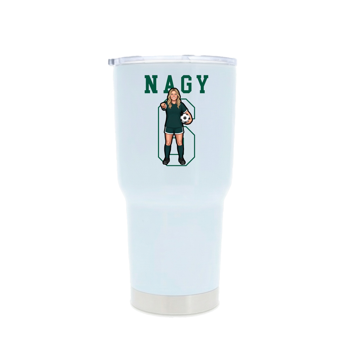 30oz Stainless Steel Tumbler — Shirsey in White
