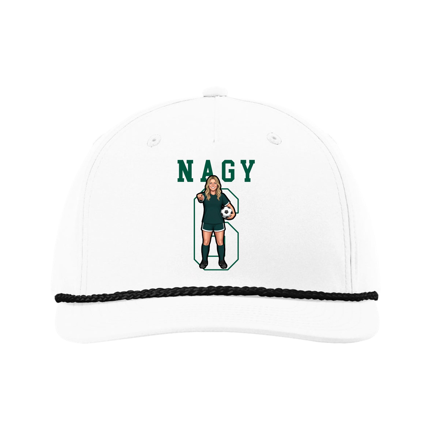 Five-Panel Classic Rope Cap — Shirsey in White