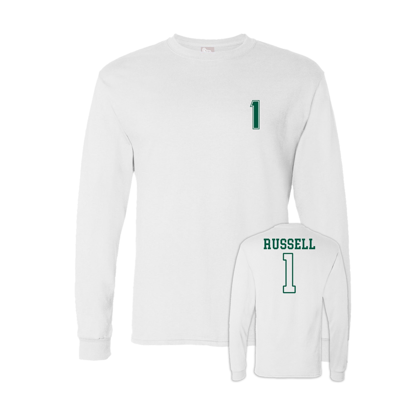 Long Sleeve Tee — Chest Back in White
