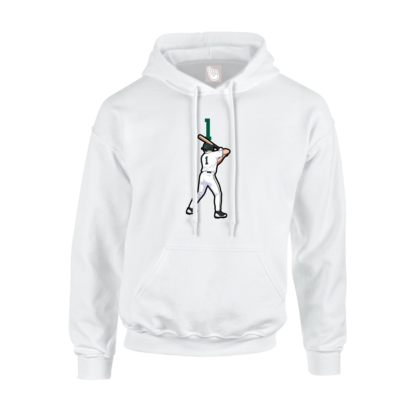 Hoodie — Number Top in White