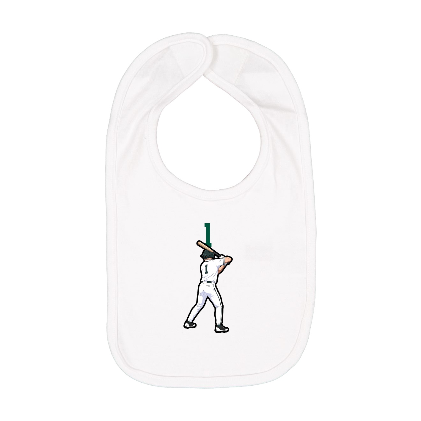 Infant Bib — Number Top in White