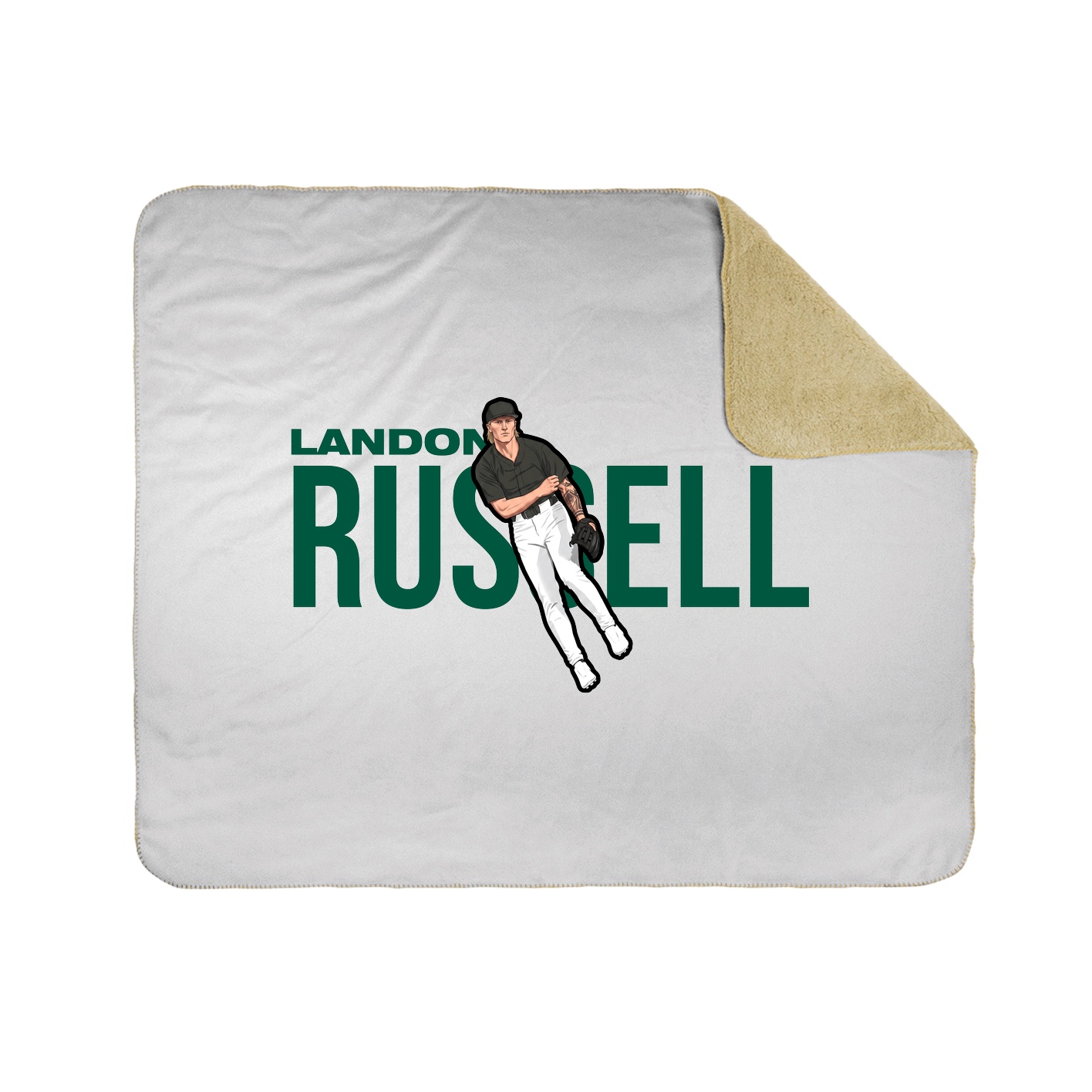 Throw Blanket — Player Name in White
