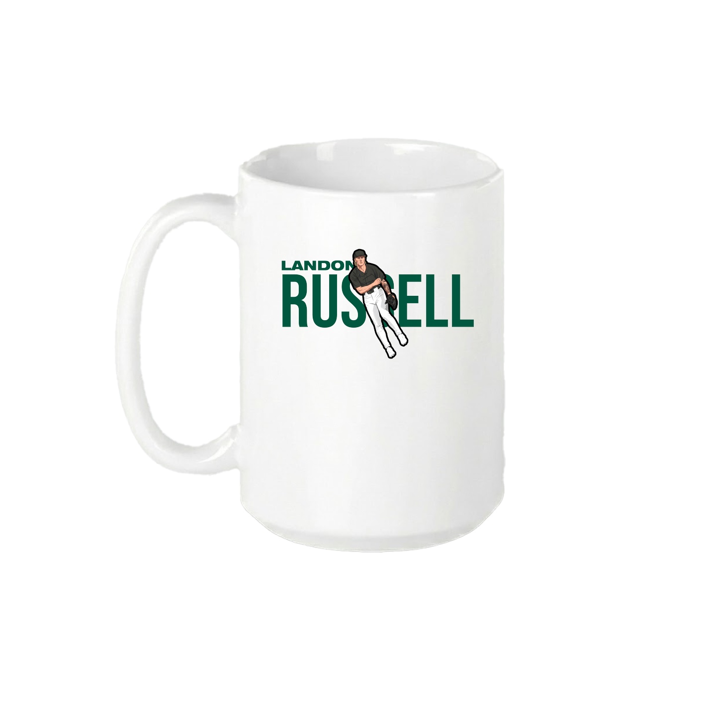 15oz Coffee Mug — Player Name in White