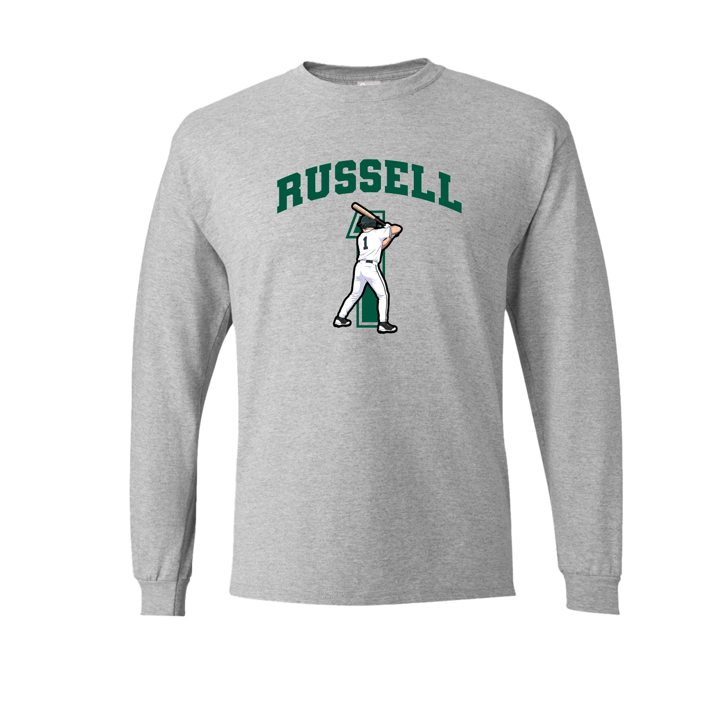 Long Sleeve Tee — Number in Grey