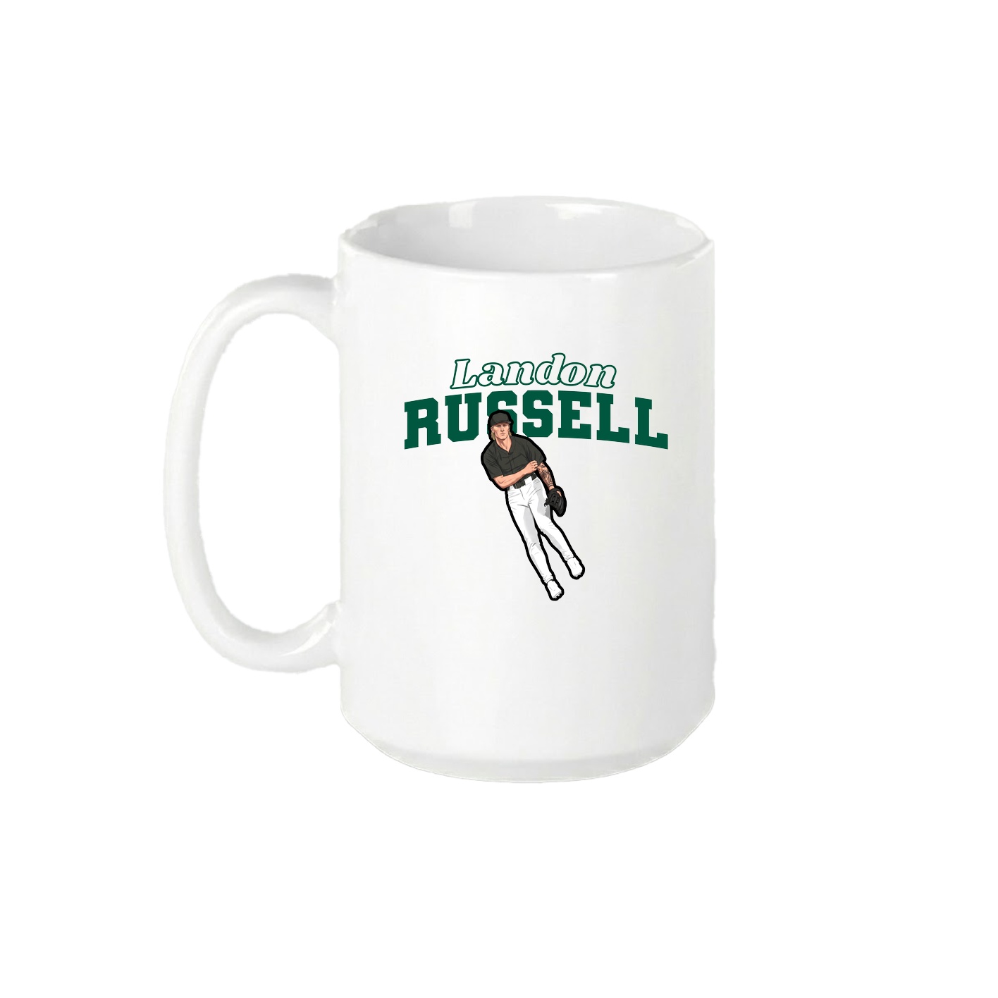15oz Coffee Mug — Name Arch in White