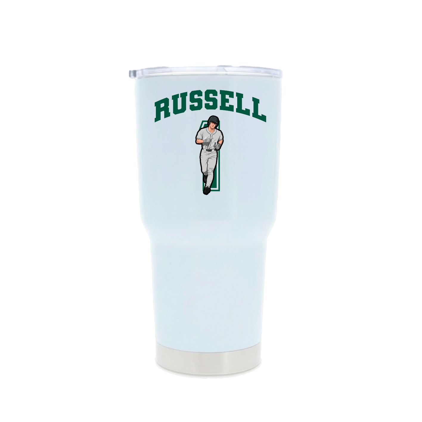 30oz Stainless Steel Tumbler — Number in White