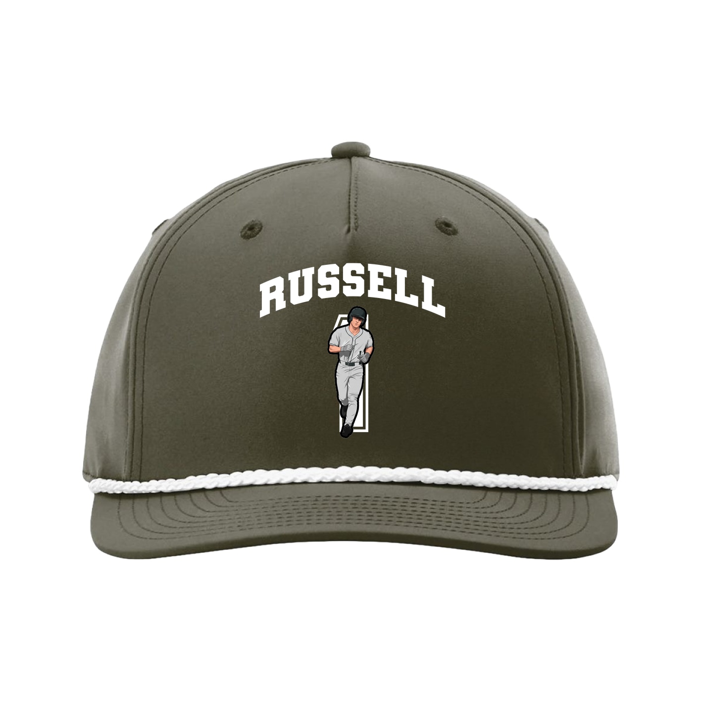 Five-Panel Classic Rope Cap — Number in Green