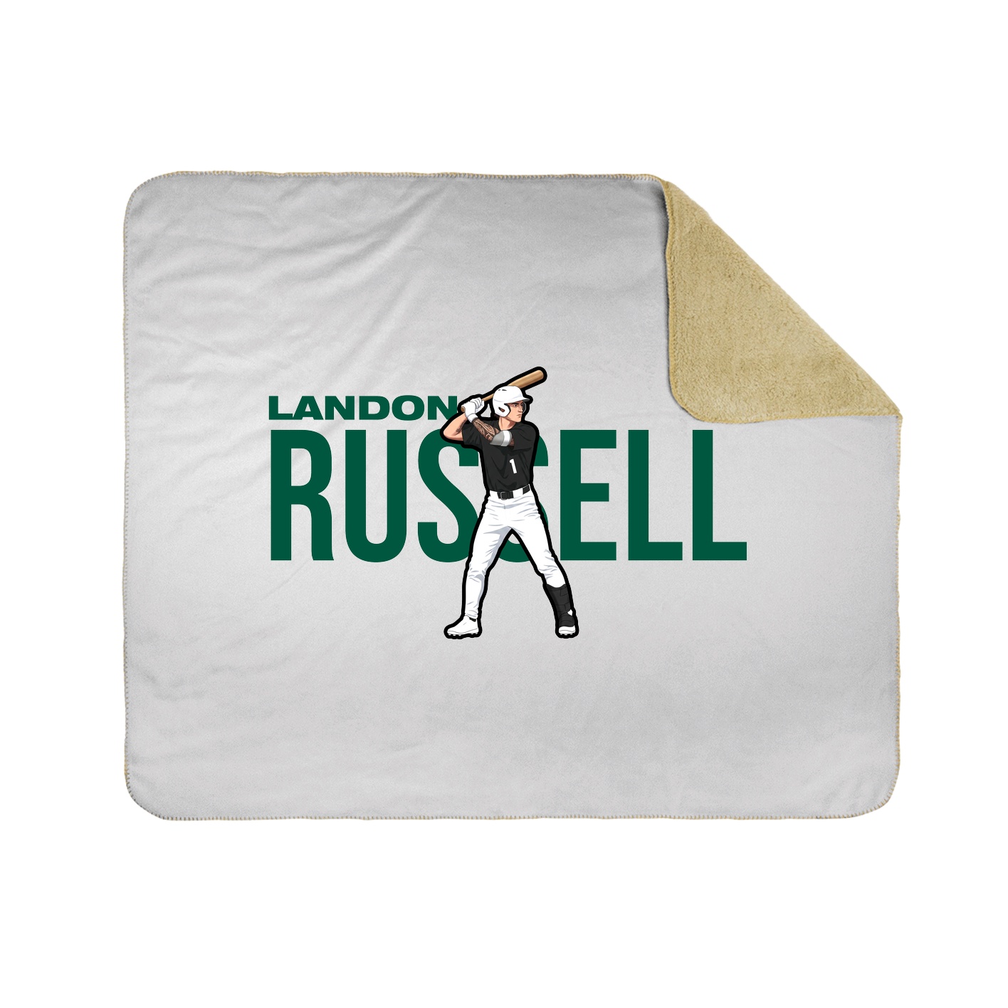Throw Blanket — Player Name in White